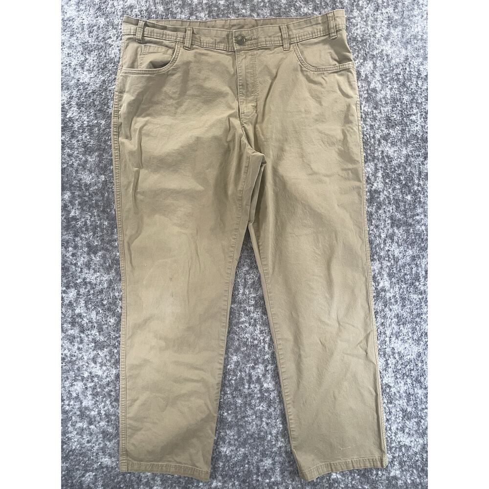 Columbia Mens Regular Fit 40x30 Brown Khaki Pants Straight Leg Outdoor Hiking